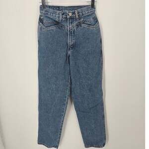 Vintage Rockies High Waist Denim Jeans Western Cotton Bare Bottom 80s 90s USA